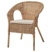 AGEN Poltrona con cuscino - rattan/Norna naturale