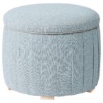 ÅTERLÖGA Pouf - con contenitore/Kilanda azzurro
