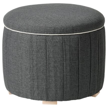 ÅTERLÖGA Pouf - con contenitore/Kilanda grigio scuro