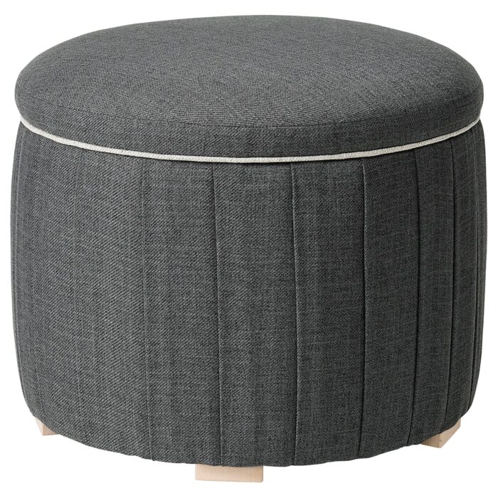 ÅTERLÖGA Pouf - con contenitore/Kilanda grigio scuro