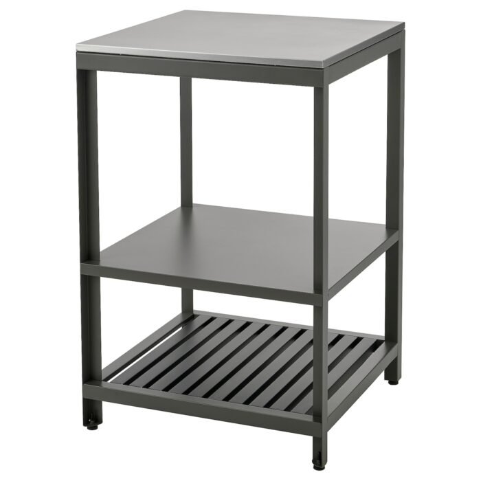 BÅTSKÄR Elemento a giorno per cucina - da esterno/grigio scuro 60x60 cm