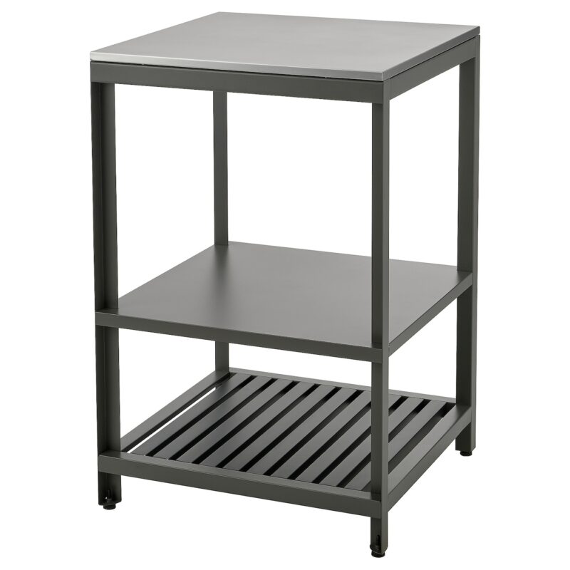 BÅTSKÄR Elemento a giorno per cucina - da esterno/grigio scuro 60x60 cm