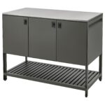 BÅTSKÄR Elemento con ante per la cucina - da esterno/grigio scuro 120x60 cm