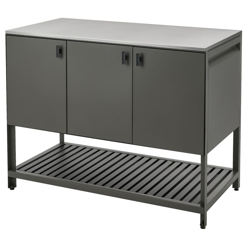 BÅTSKÄR Elemento con ante per la cucina - da esterno/grigio scuro 120x60 cm