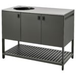 BÅTSKÄR Elemento per lavello - da esterno/grigio scuro 120x60 cm