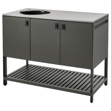 BÅTSKÄR Elemento per lavello - da esterno/grigio scuro 120x60 cm