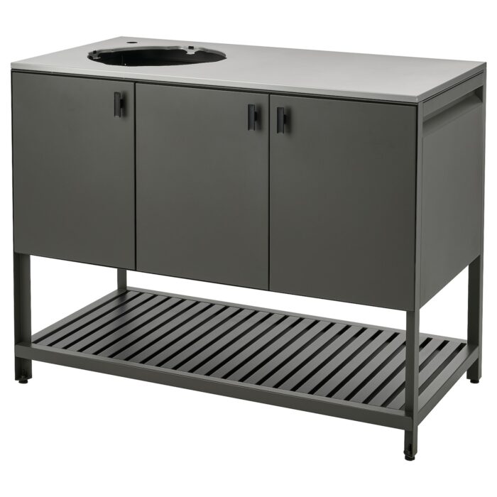 BÅTSKÄR Elemento per lavello - da esterno/grigio scuro 120x60 cm