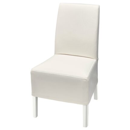 BERGMUND Sedia con fodera di lunghezza media - bianco/Inseros bianco