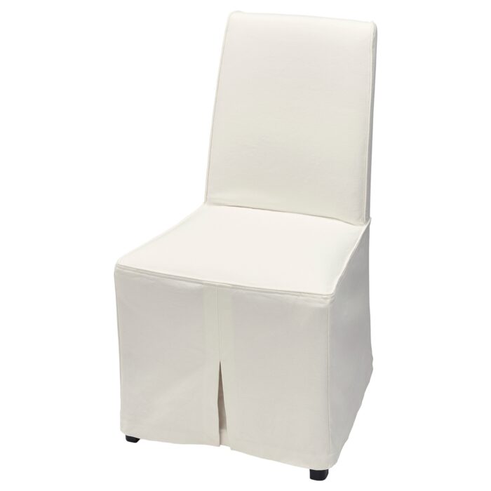 BERGMUND Sedia con fodera lunga - nero/Inseros bianco