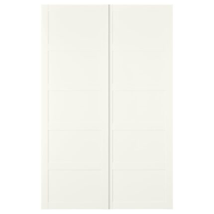 BERGSBO Coppia di ante scorrevoli - bianco 150x236 cm