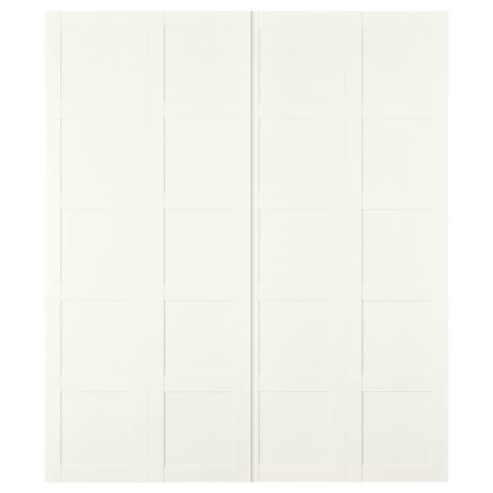 BERGSBO Coppia di ante scorrevoli - bianco 200x236 cm