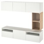 BESTÅ / EKET Mobile TV - bianco/Lappviken bianco 180x42x166 cm
