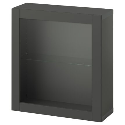 BESTÅ Mobile con anta - grigio scuro/Sindvik grigio scuro 60x22x64 cm