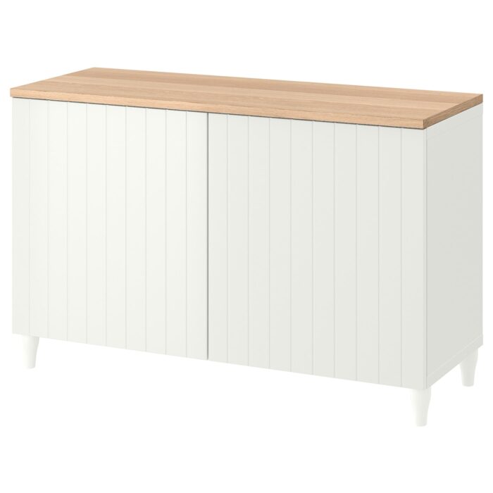 BESTÅ Mobile con ante - bianco/Sutterviken/Kabbarp bianco 120x42x76 cm