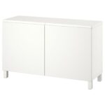BESTÅ Mobile con ante - bianco/Västerviken/Stubbarp bianco 120x42x74 cm