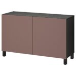 BESTÅ Mobile con ante - marrone-nero/Hjortviken/Stubbarp marrone 120x42x74 cm