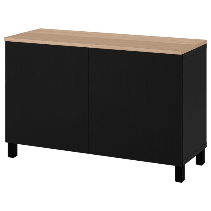 BESTÅ Mobile con ante - marrone-nero/Lappviken/Stubbarp marrone-nero 120x42x76 cm