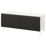 BESTÅ Mobile TV con ante - bianco/Hammarsmed/Stubbarp antracite 120x42x48 cm