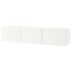 BESTÅ Mobile TV con ante - bianco/Lappviken bianco 180x42x38 cm