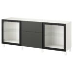 BESTÅ Mobili con cassetti - bianco Lappviken/Stubbarp/Fällsvik antracite 180x42x74 cm