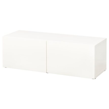 BESTÅ Scaffale con ante - bianco/Lappviken bianco 120x42x38 cm
