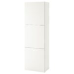 BESTÅ Scaffale con ante - bianco Lappviken/bianco 60x42x193 cm