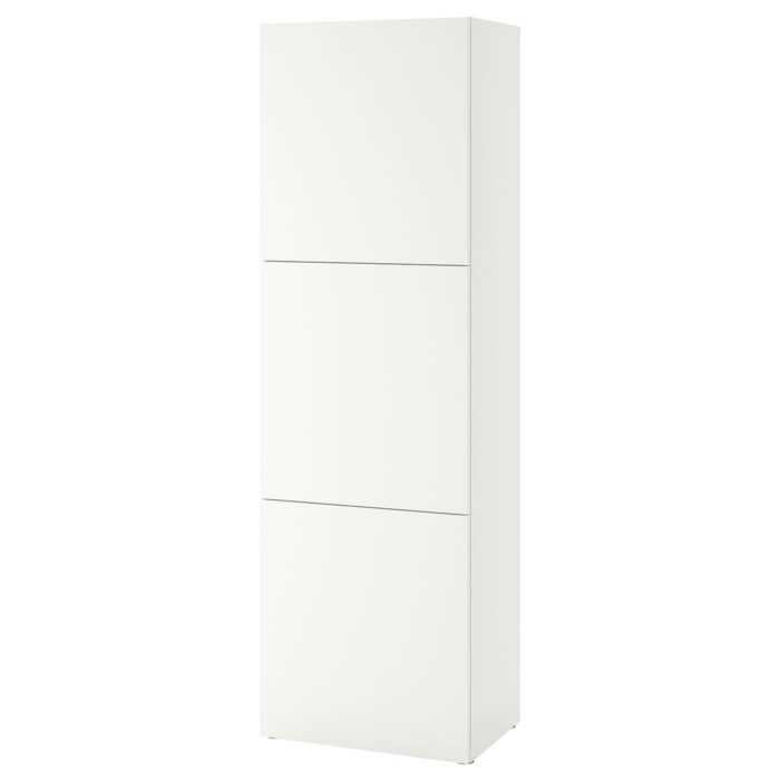 BESTÅ Scaffale con ante - bianco Lappviken/bianco 60x42x193 cm