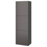 BESTÅ Scaffale con ante - grigio scuro/Lappviken grigio scuro 60x42x193 cm