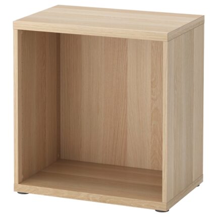 BESTÅ Struttura - effetto rovere con mordente bianco 60x40x64 cm