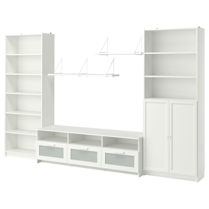 BILLY / BRIMNES Combinazione per TV - bianco 340x41x202 cm