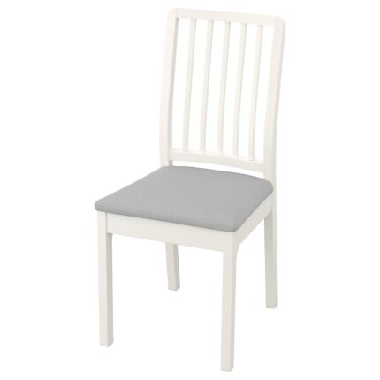 EKEDALEN Sedia - bianco/Orrsta grigio chiaro