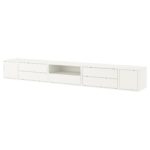 EKET Combinazione audio/video - bianco/con ante 280x35x35 cm