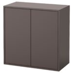 EKET Mobile con 2 ante e 1 ripiano - grigio scuro 70x35x70 cm