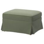 EKTORP Poggiapiedi con contenitore - Hakebo grigio-verde