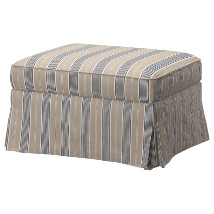 EKTORP Poggiapiedi con contenitore - Karlshov beige/multicolore