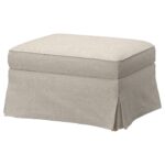 EKTORP Poggiapiedi con contenitore - Kilanda beige chiaro
