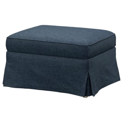 EKTORP Poggiapiedi con contenitore - Kilanda blu scuro