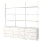 ELVARLI Combinazione a giorno - bianco 258x51x222-350 cm