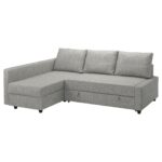 FRIHETEN Divano letto angolare/contenitore - Faringe grigio chiaro