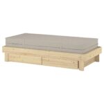 GLAMBERGET Letto allung/contenit/2 materassi - pino/Vannareid extra rigido 80x200 cm