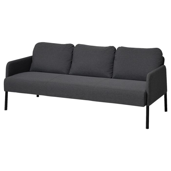 GLOSTAD Divano a 3 posti - Knisa grigio scuro