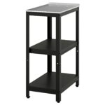 GRILLSKÄR Banco da lavoro - nero/inox da esterno 39x61 cm