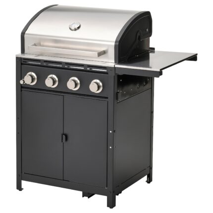 GRILLSKÄR Barbecue a gas con tavolino - inox/da esterno 79/103x61 cm