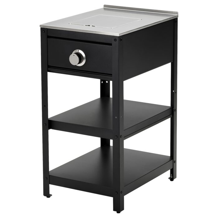 GRILLSKÄR Bruciatore laterale - nero/inox da esterno 48x61 cm