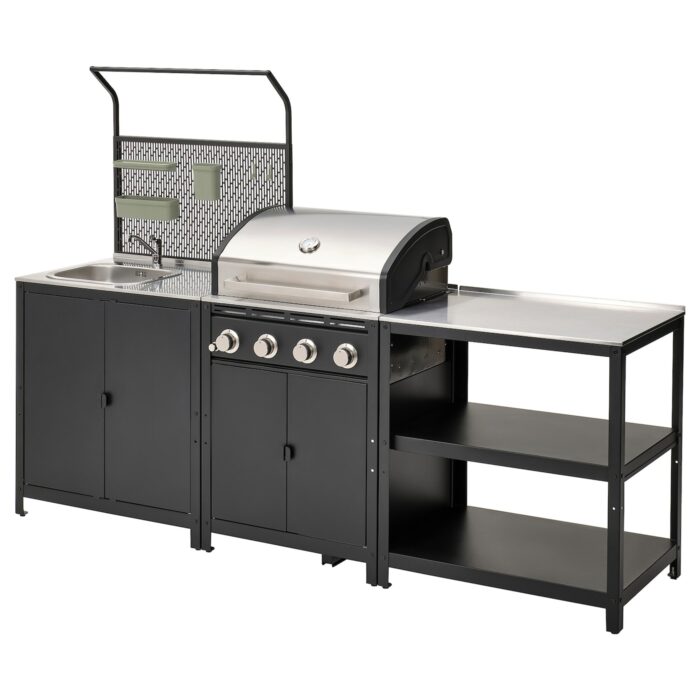 GRILLSKÄR Cucina da esterno/barbecue a gas - inox 258x61x176 cm