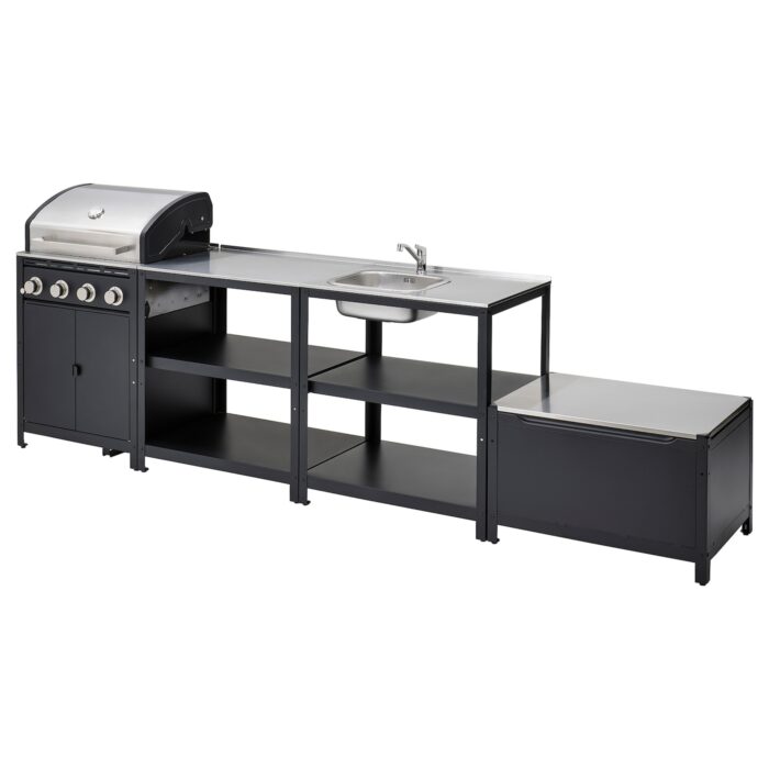 GRILLSKÄR Cucina da esterno/barbecue a gas - inox 330x61 cm