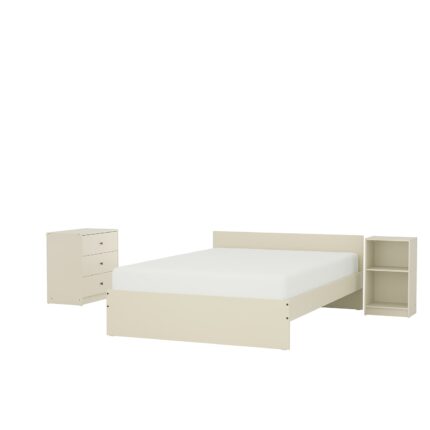 GURSKEN Set camera da letto 3 pezzi - beige chiaro 140x200 cm