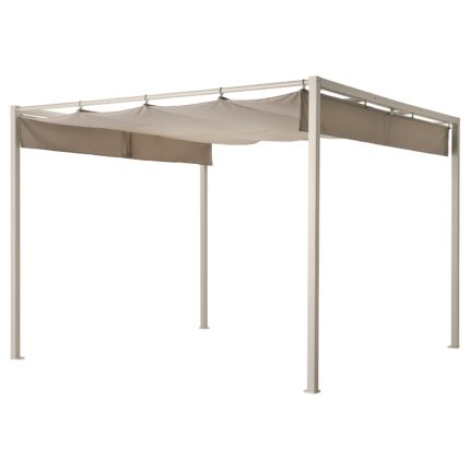 HAMMARÖN Pergola - grigio-beige/grigio-beige scuro 300x300 cm