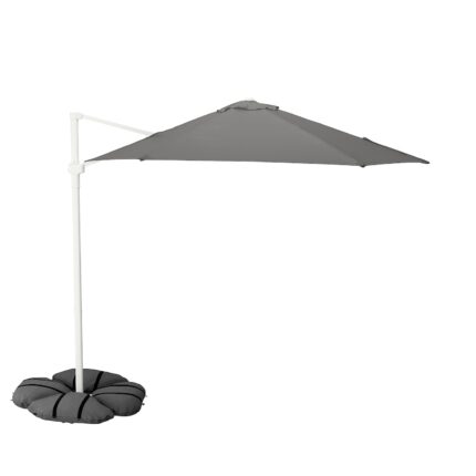 HÖGÖN / IGGÖN Ombrellone a sospensione con base - grigio/grigio scuro 270 cm