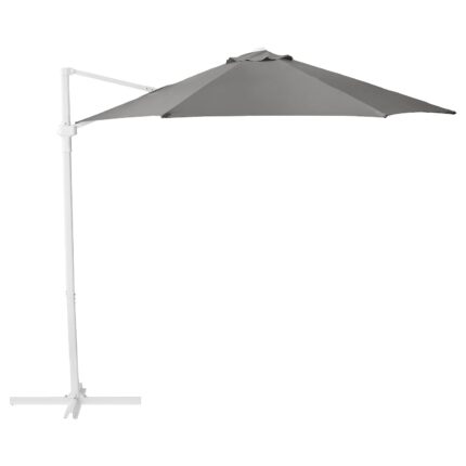 HÖGÖN Ombrellone a sospensione - grigio 270 cm